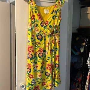 Kate spade yellow wrap dress